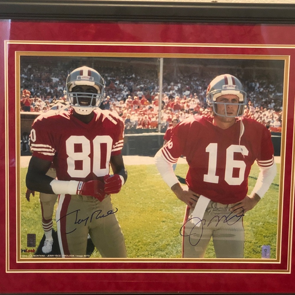 49er Autographed Photo and football